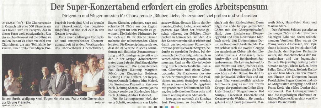 Bericht Schwäbische Zeitung 25.06.2018