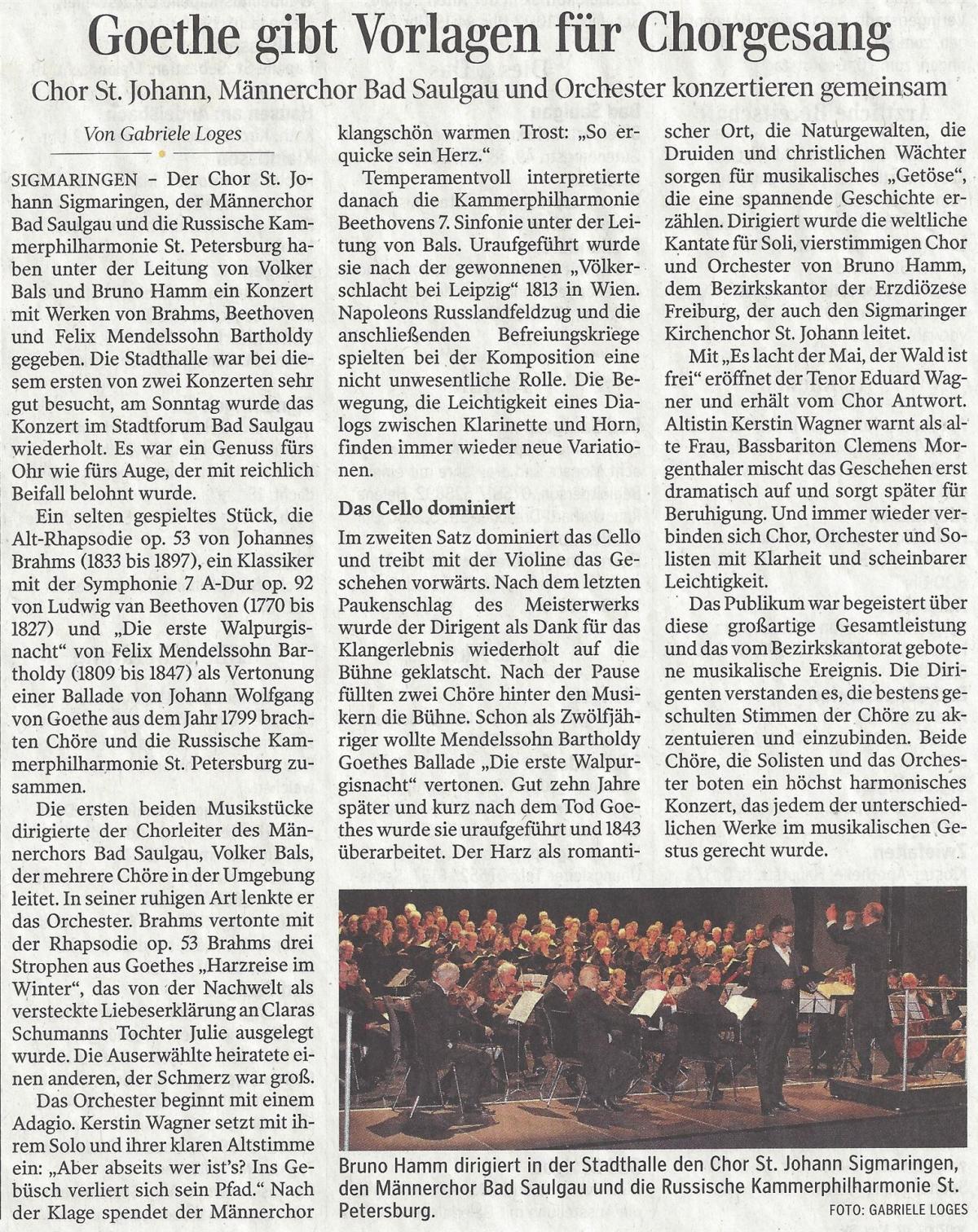 Bericht Schwäbische Zeitung 07.05.2019